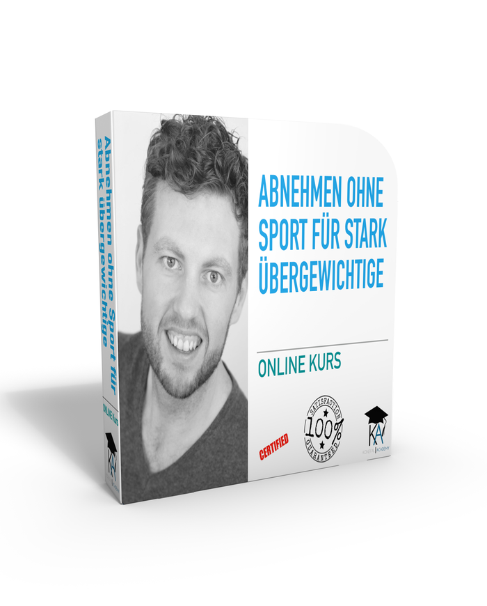 Produktbox des Online-Kurses „Abnehmen ohne Sport für stark Übergewichtige“